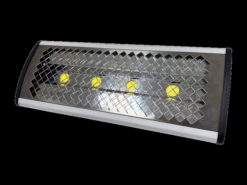Lampada stroboscopica Concept, vista di tre quarti.